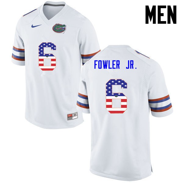Florida Gators Men #6 Dante Fowler Jr. College Football Jersey USA Flag Fashion White